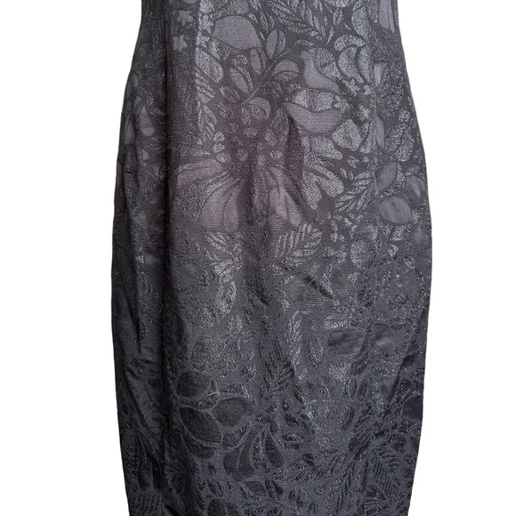 Jones New York Black Metallic Midi Dress Size 4 - Picture 11 of 17